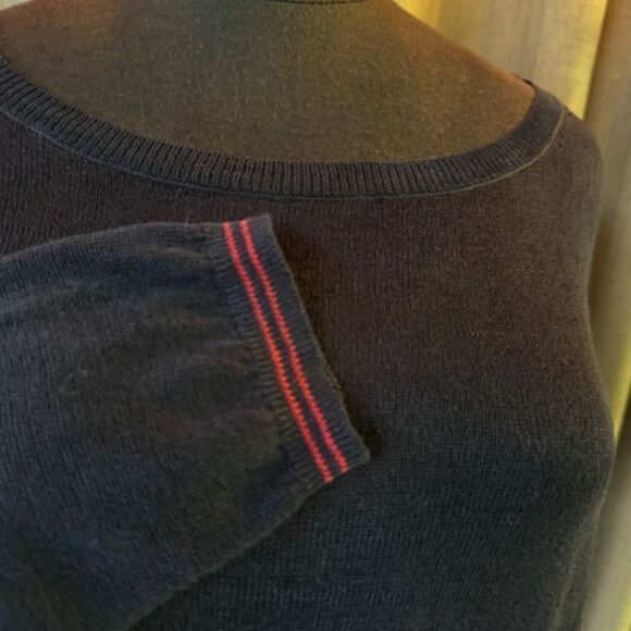 UNIGLO Ines de la Fressange fine knit navy sweater - XL - Picture 4 of 5